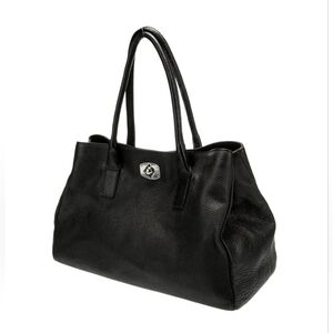 FURLA Black Leather  Tote Handle Bag